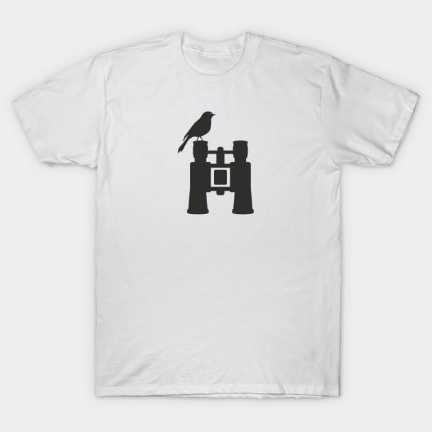 Bird on binoculars T-Shirt by orioleoutdoor